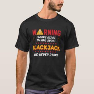 Camiseta Placa Blackjack 21 Gráfico de Piada de jogo