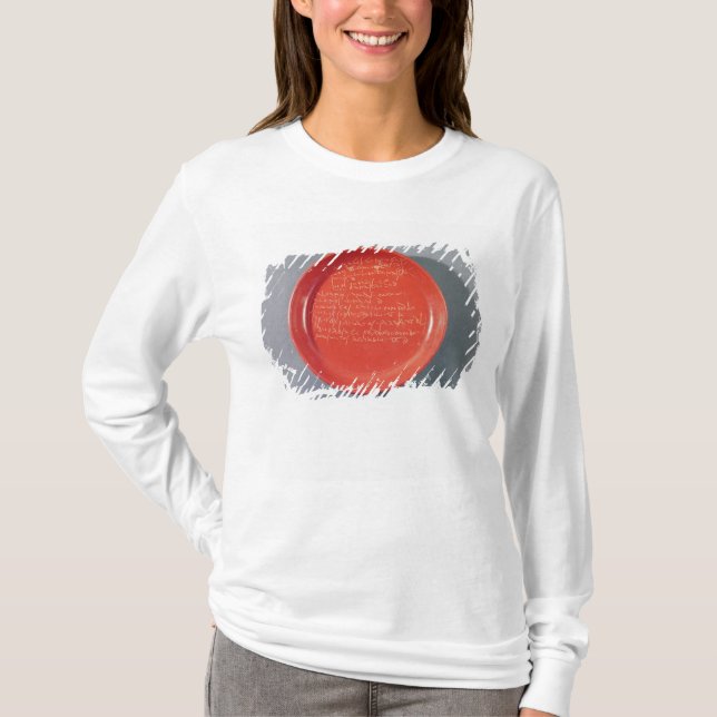 Camiseta Placa com texto celta, ø-ò século (Frente)