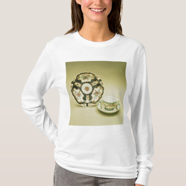 Camiseta Placa da porcelana de Worcester com decoração azul (Frente)