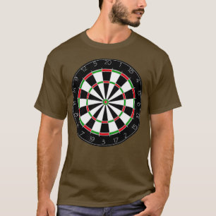 Camiseta Placa Dart Alvo de Destino de Bullseye Dartboard