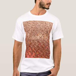 Camiseta Placa de aço enferrujada, textura de metal doce.