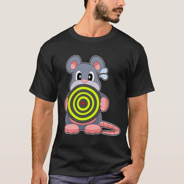 Camiseta Placa de Arte do Mouse Darts (Frente)