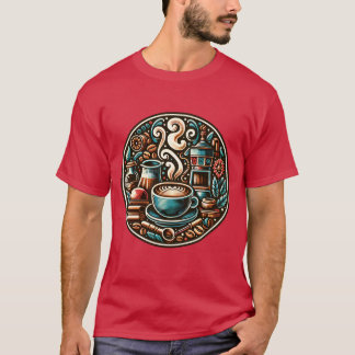 Camiseta Placa de café vintage