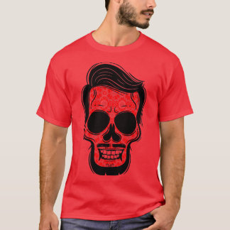 Camiseta Placa de Caveira Floral