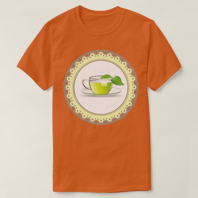 Camiseta Placa de chá verde (Frente do Design)