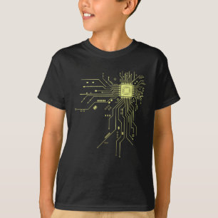 Camiseta Placa de Circuito Engraçada Computador Eletrônica