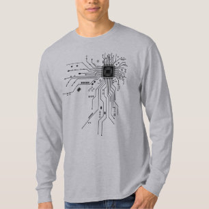 Camiseta Placa de Circuito Engraçada Computador Eletrônica