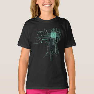 Camiseta Placa de Circuito Engraçada Computador Eletrônica