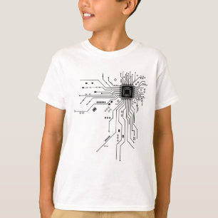 Camiseta Placa de Circuito Engraçada Computador Eletrônica