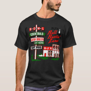 Camiseta Placa de Estrada Retrô BJs Ball Bustin Lanes