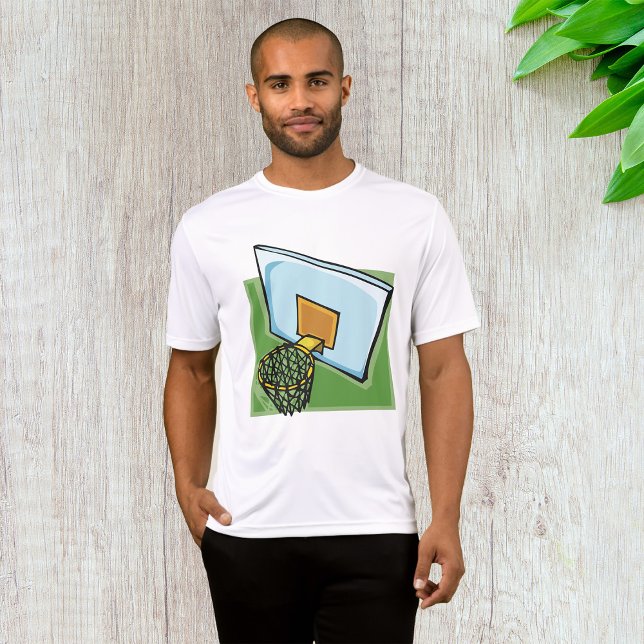 Camiseta Placa De Fundo E Rede De Esporte De Basquete (Criador carregado)