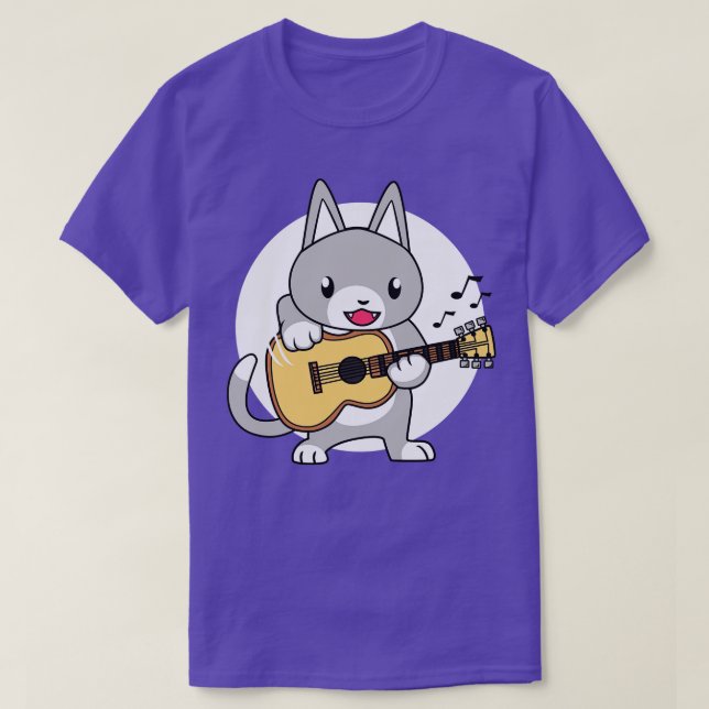 CAMISETA PLACA DE GUITAR DE GATO PLAY (Frente do Design)