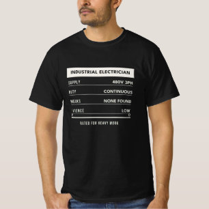Camiseta Placa de Identificação de Eletricista Industrial P