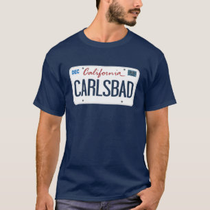 Camiseta Placa de Licença Carlsbad California T Shirt