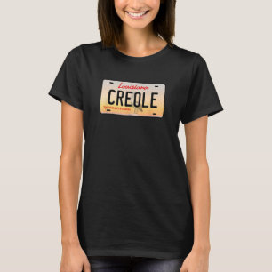 Camiseta Placa de Licença da Creole Louisiana