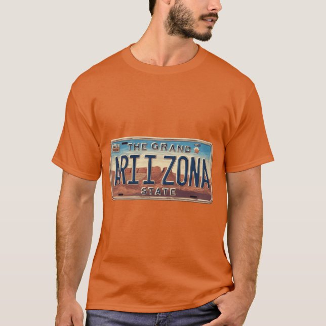 Camiseta Placa de Licença de arizona (Frente)