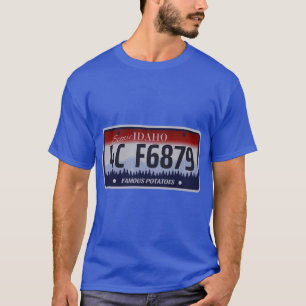Camiseta Placa de Licença de Idaho