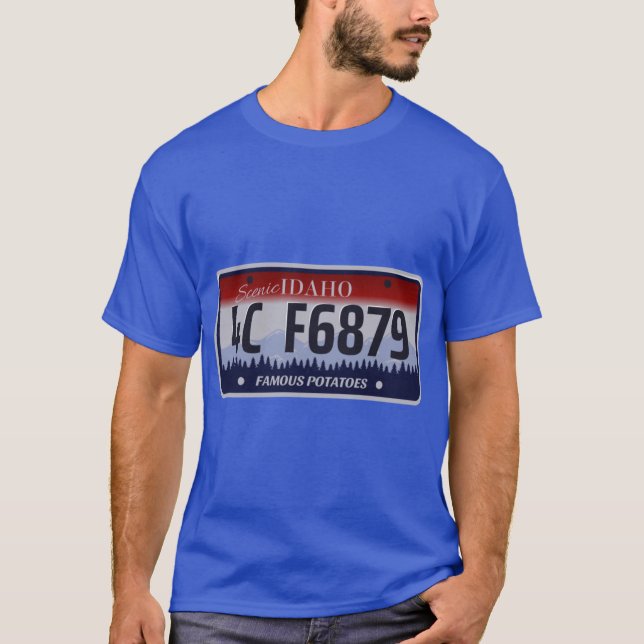 Camiseta Placa de Licença de Idaho (Frente)