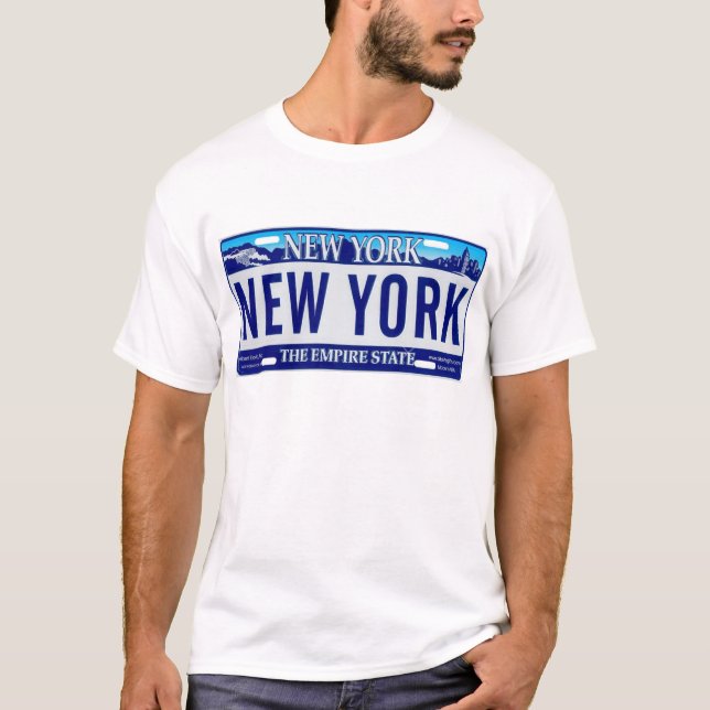 Camiseta Placa de Licença de Nova Iorque (Frente)