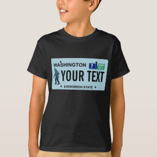 Camiseta Placa de Licença de Washington Sasquatch