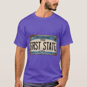 Camiseta Placa de Licença do Delaware de Tamanho Superior
