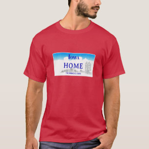 Camiseta Placa de Licença do Estado de Iowa