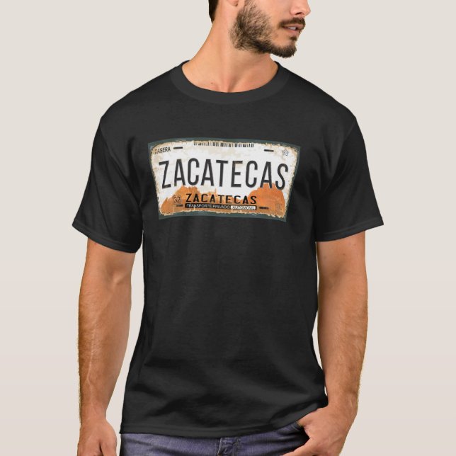 Camiseta Placa de Licença do Estado de Zacatecas México (Frente)