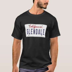 Camiseta Placa de Licença Glendale Los Angeles LA Califórni