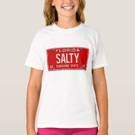 Camiseta Placa de Licença Retro Salty Life Flórida Garotas 