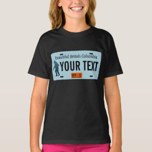 Camiseta Placa de Licença Sasquatch da Colúmbia Britânica