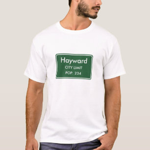 Camiseta Placa de limite da cidade de Hayward Minnesota