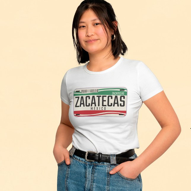 CAMISETA PLACA DE LISENDA DA CIDADE DO MÉXICO ZACATECAS (Criador carregado)