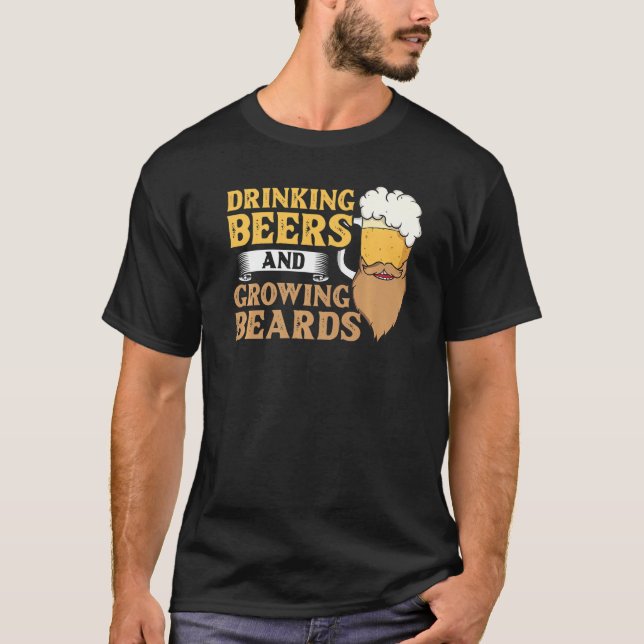 Camiseta Placa De Mente E Crescimento Do Cabelo De Bebendo  (Frente)