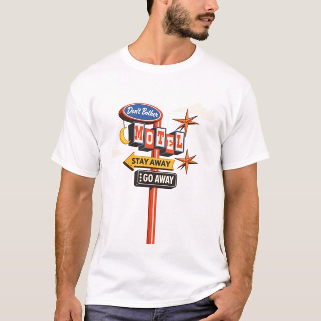 Camiseta Placa de Motel Retrô Não Incomode (Frente)