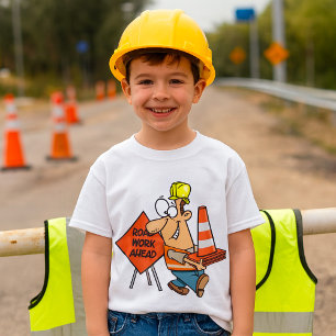 Camiseta Placa de obra engraçada de trabalhador de construç
