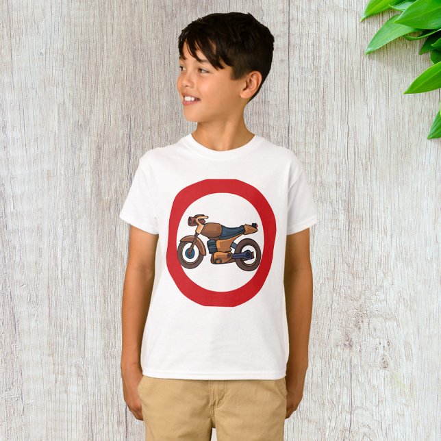 Camiseta Placa de Proibido Motocicletas (Criador carregado)
