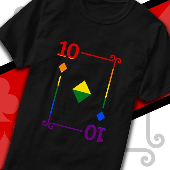 Camiseta Placa de Sinalizador do Orgulho LGBTQ Jogando Cart (Criador carregado)