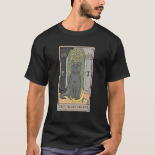 Camiseta Placa de Tarot de Alto Padre Cat para um Leitor de