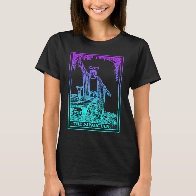 Camiseta Placa de Tarot do Gótico Mágico Pastel em Tarot Co (Frente)