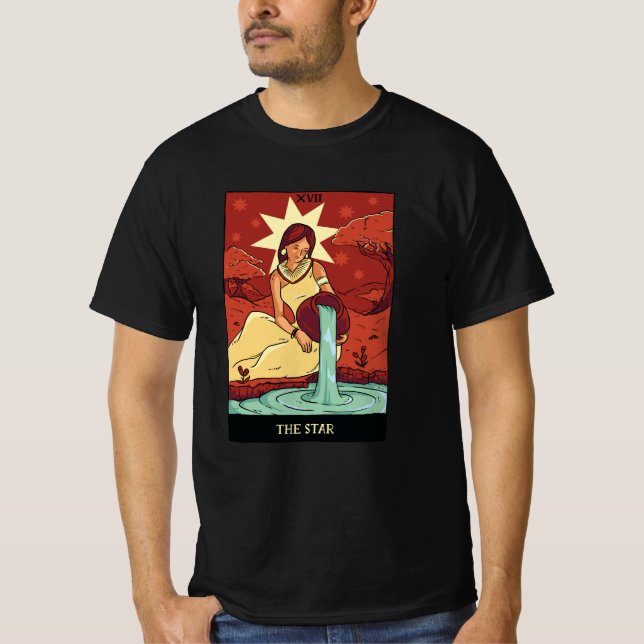 Camiseta Placa de Tarot Estrela (Frente)