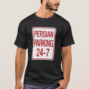 Camiseta Placa de Trânsito de Estacionamento de Gato Persa