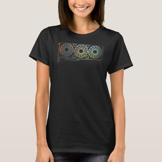 Camiseta Placa De Videocard Rgb Um Computador De Jogos Mast (Frente)