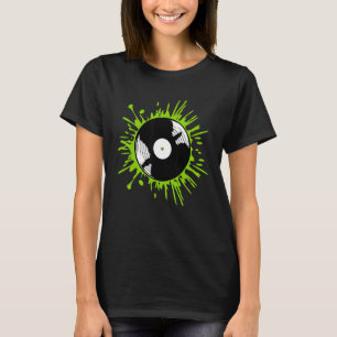 Camiseta Placa de Vinil Cor de Lodo Verde Blob