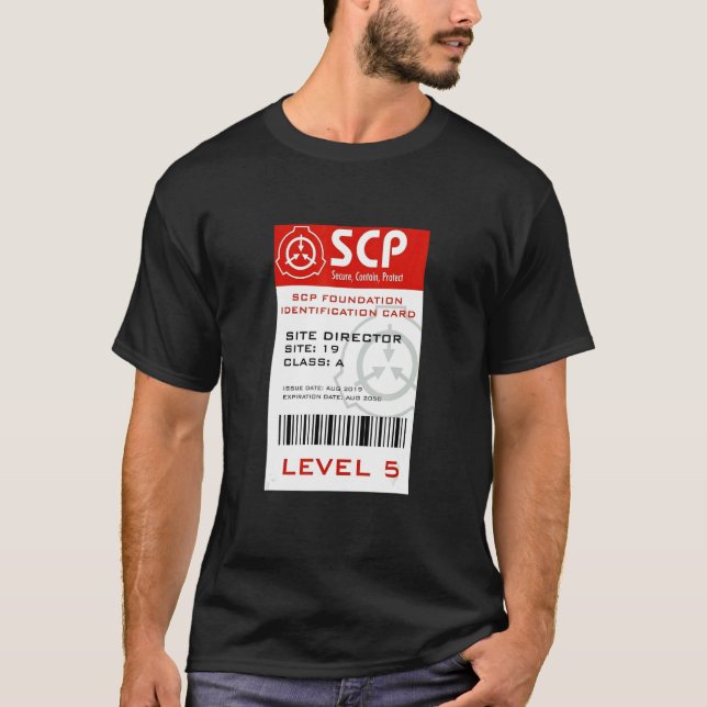 Camiseta Placa Diretora Scp Foundation Classe A (Frente)