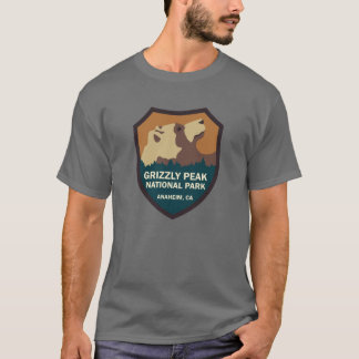 Camiseta Placa do Parque Nacional Grizzly Peak engraçada