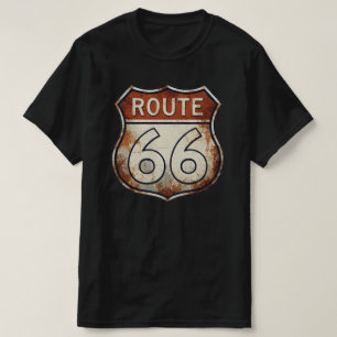 Camiseta Placa Enferrujada da Rota 66