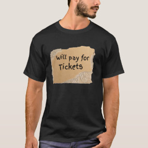 Camiseta Placa Engraçada Pagarei os Bilhetes - presente par