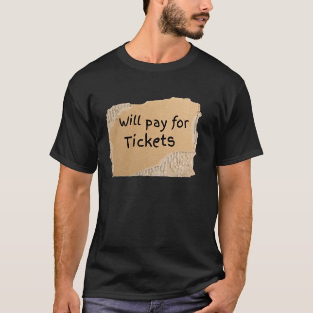 Camiseta Placa Engraçada Pagarei os Bilhetes - presente par (Frente)