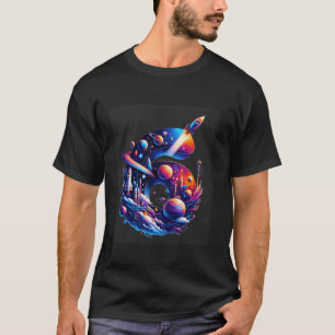 Camiseta Placa espacial do foguete Festa de aniversário 6 6