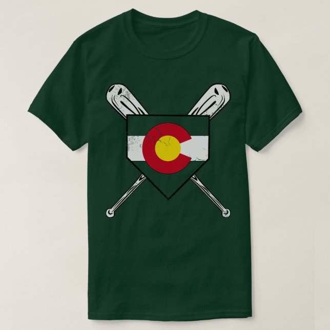 Camiseta Placa Home do Colorado Baseball (Frente do Design)